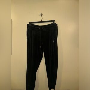 Black Velour Joggers DKNY